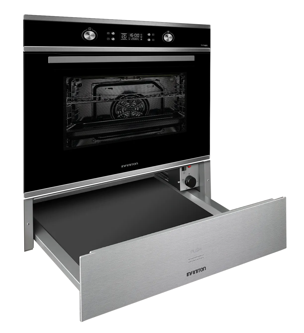 Horno con calientaplatos